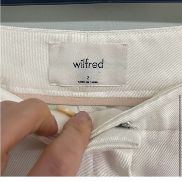 Wilfred Aritzia Cezzane wide leg trouser pant linen blend - Picture 2 of 6